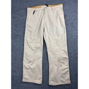 686 Pants Men's Medium‎ Cream Fleece Lined Zipped Pockets Outdoor Ski Snow